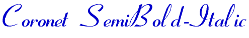 Coronet SemiBold-Italic الخط
